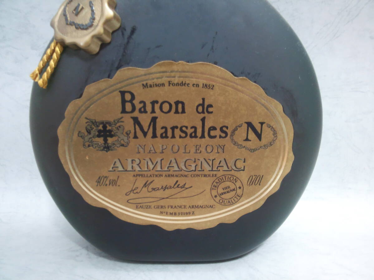【未開封】Baron de Marsales NAPOLEON ARMAGNAC バロンドマルサリス ナポレオン アルマニャック ブランデー 40% 古酒 お酒 アルコールの画像2