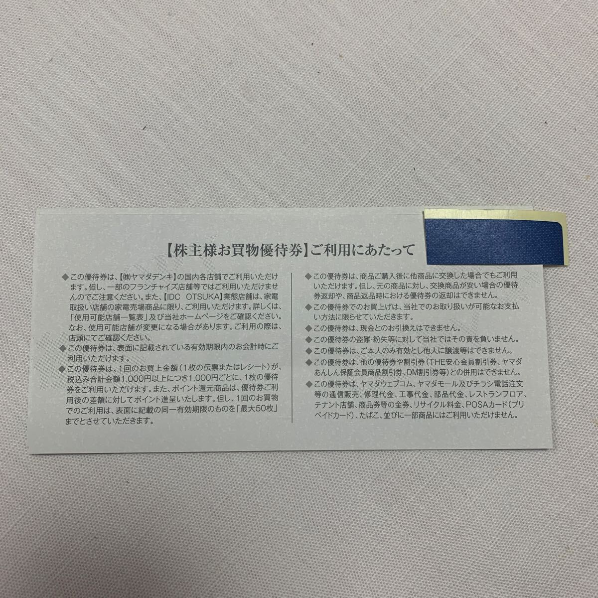 ヤマダ電機　株主優待券1000円分_画像2