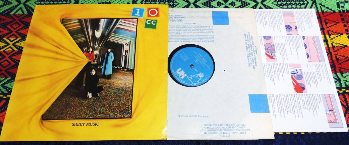 ♪　１０ｃ．ｃ．/ＳＨＥＥＴ　ＭＵＳＩＣ　英ＵＫ盤ＬＰ　Hipgnosis　Godley＆Creme　_画像1