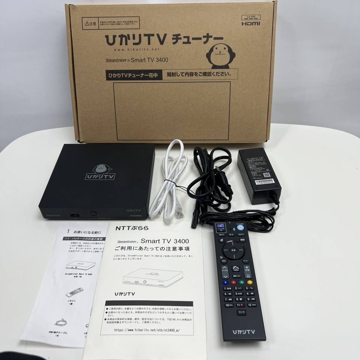 【1円スタート】ひかり TV 4K対応チューナー ST-3400 SmartTV 3400_画像1