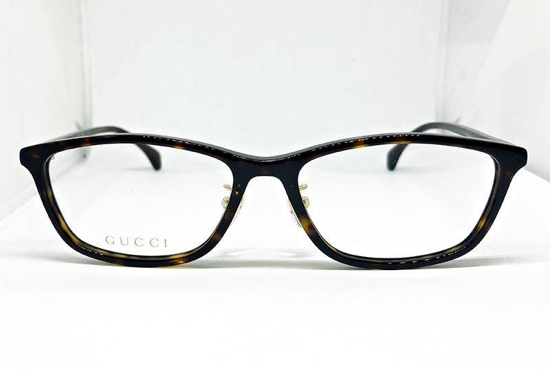 GUCCI グッチ 正規品 眼鏡フレーム GG1356OJ-002 TORTOISE ハバナ 茶 ブラウン系 新品 スクエア めがね メガネ 黒ケース 度付き加工可_画像3