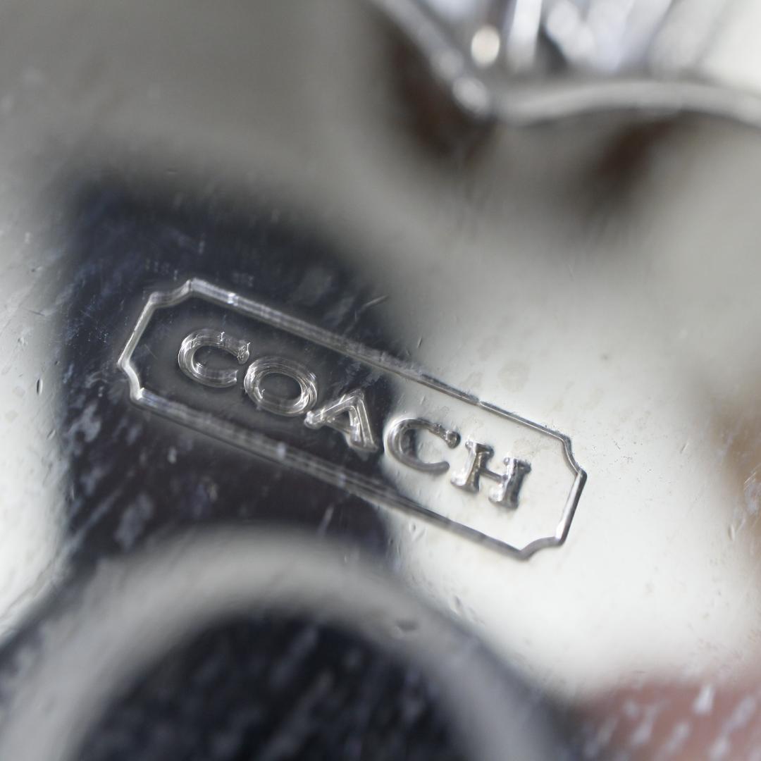 【匿名配送】COACH コーチ キーホルダー シルバー ハート ピンク 3