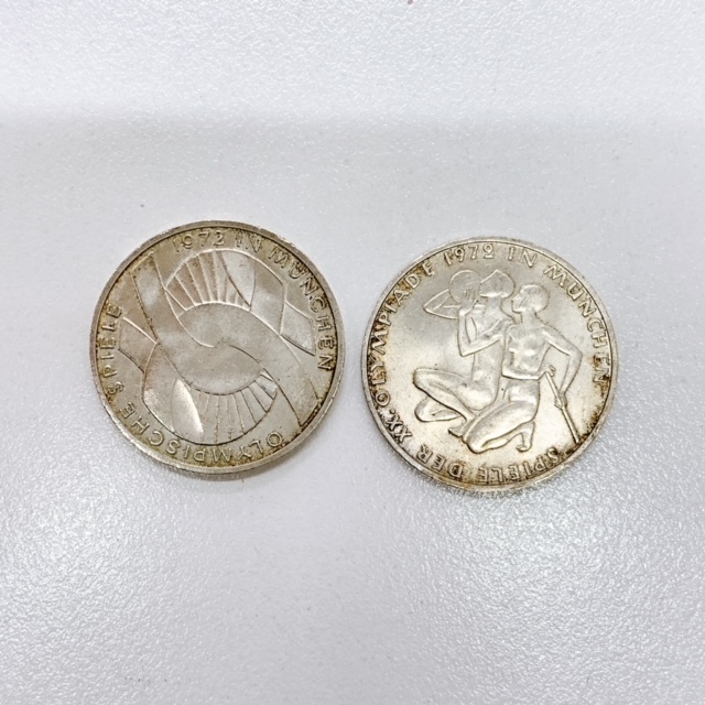 西ドイツ 10マルク 記念銀貨 1972年 ミュンヘンオリンピック Athletes 2枚 銀貨 _画像1