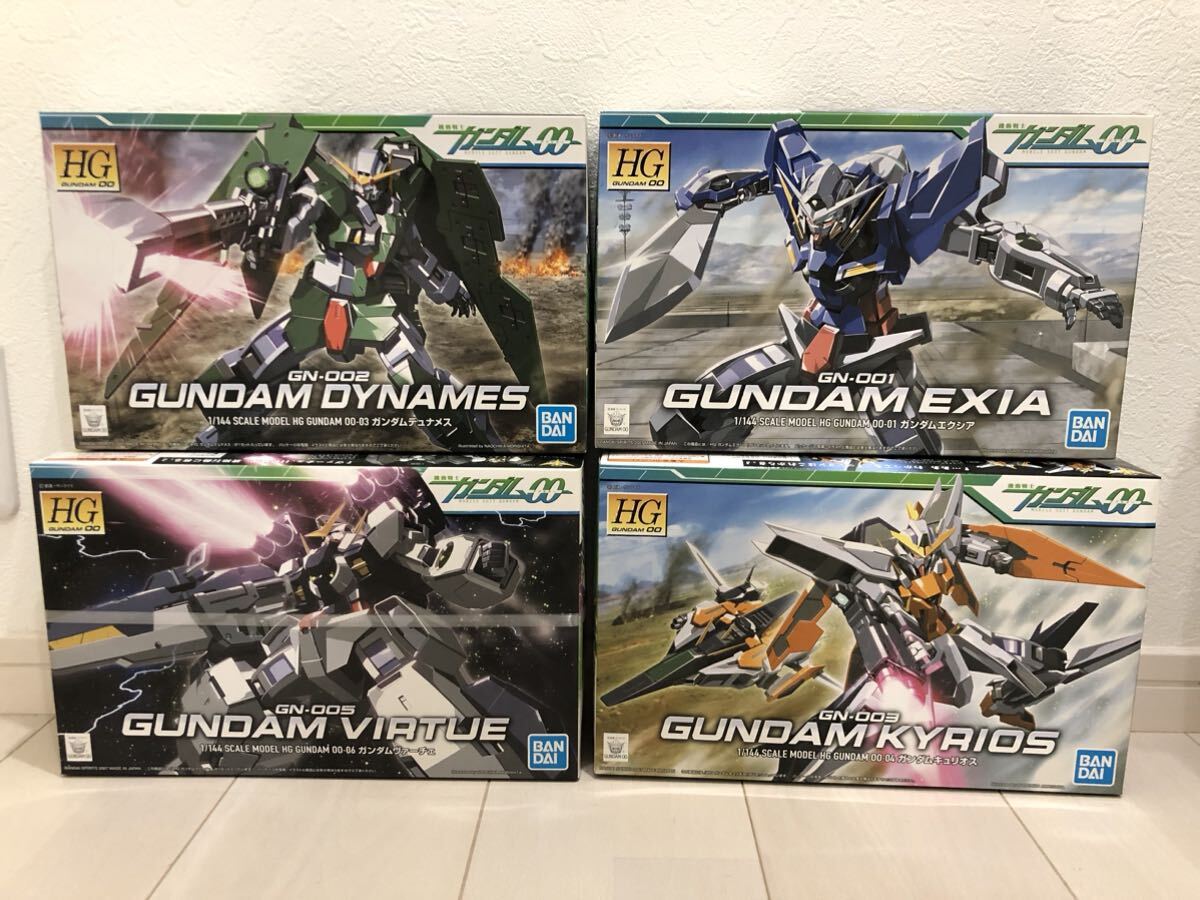 新品未開封！HG 1/144 ガンダムエクシア ガンダムデュナメス ガンダムキュリオス ガンダムヴァーチェ ガンダムダブルオー検索mg rg pg