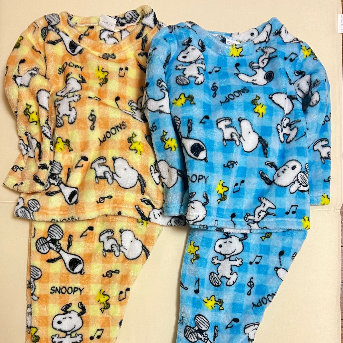 (ほぼ新品) 子供服 110cm パジャマ 2組 SNOOPY スヌーピー PEANUTS あったか素材