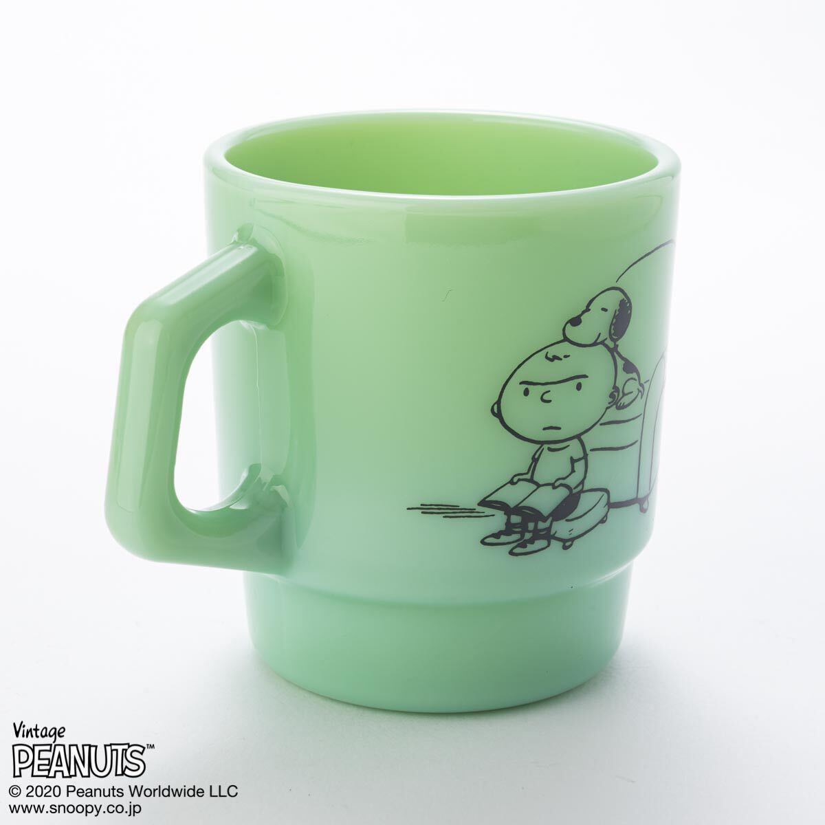 【新品】Fire-King スタッキングマグ Peanuts ジェダイ スヌーピー [MAN'S BEST FRIEND] ジェダイ ファイヤーキング_画像3