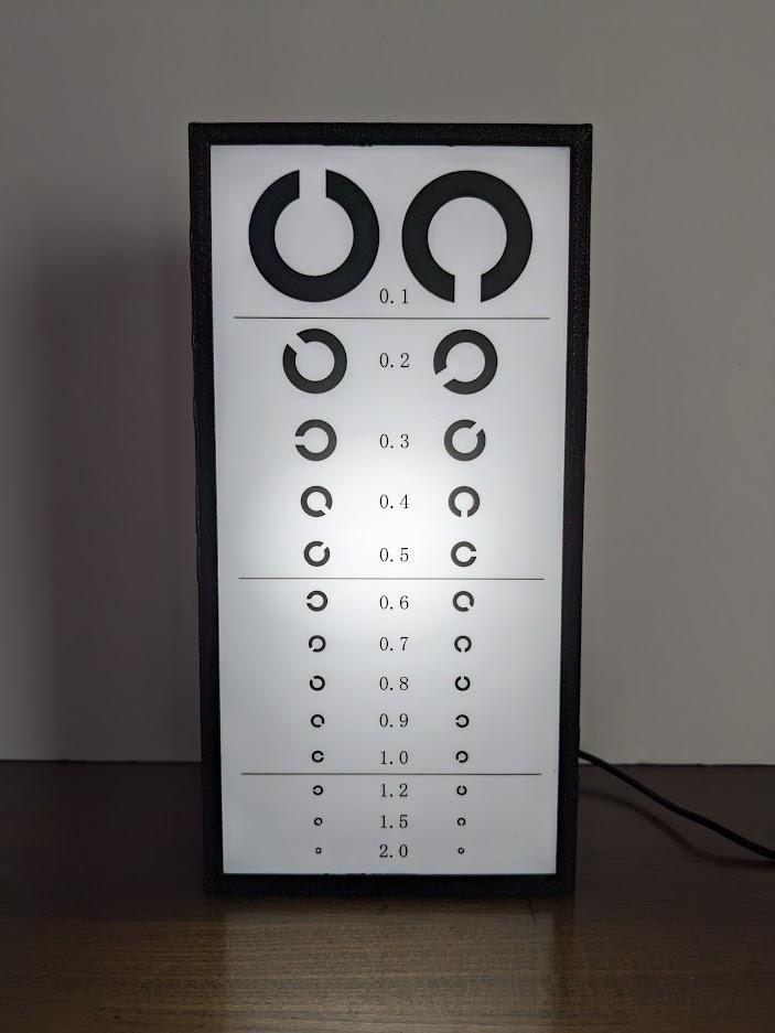 視力検査 眼鏡屋 メガネ めがね 電光板 インテリア 店舗 おもしろ雑貨 ミニチュア サイン ランプ 看板 玩具 置物 雑貨 ライトBOX 電飾看板_画像2