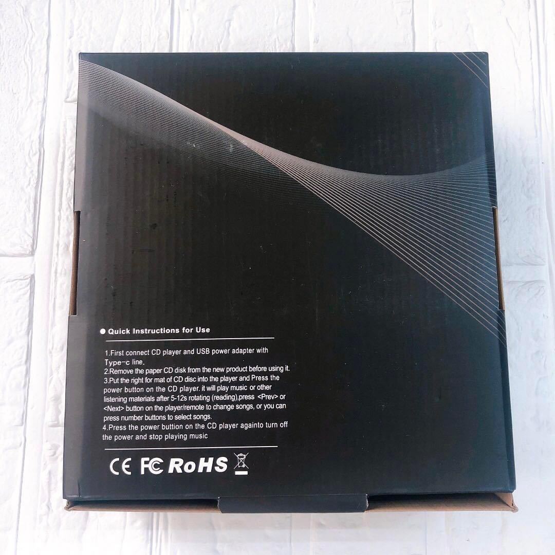 Fohil CDプレーヤー 卓上置き式 ラジカセ 多機能 防塵透明カバー付きの画像9