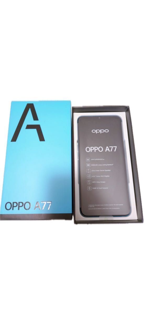 ②OPPO A77 ブルー 128GB(①〜③同時購入用)