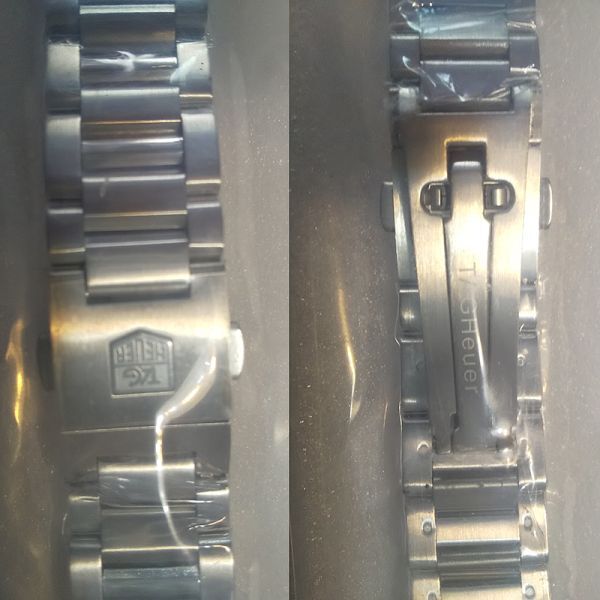 TAG HEUER タグホイヤーカレラ互換 22mm 腕時計ステンレスシルバーブレスレット・金属ベルト/取付工具付き_画像4