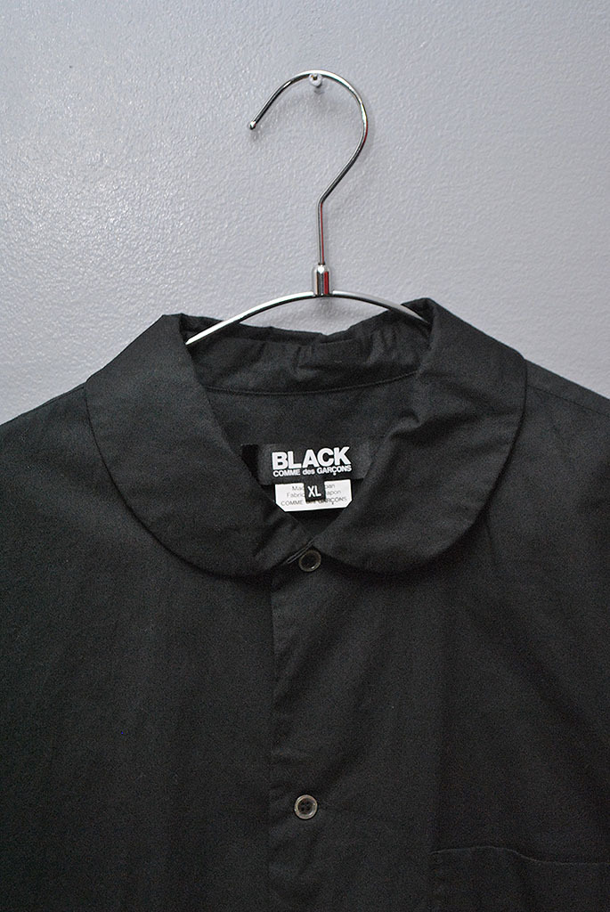 BLACK COMME des GARCONS ラウンドカラーシャツ ブラック コムデギャルソン/長袖シャツ/ブラック/XLの画像2
