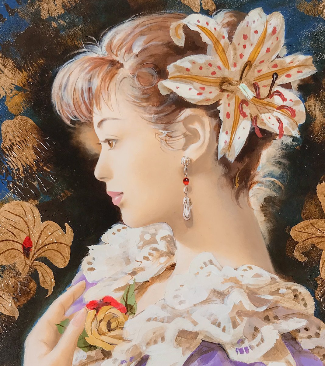 Yahoo!オークション - 日高康志(1951-) 油彩6号『真』女性像 共 Yahoo!オークション - 日高康志(1951-) 油彩6号『真』女性像 共