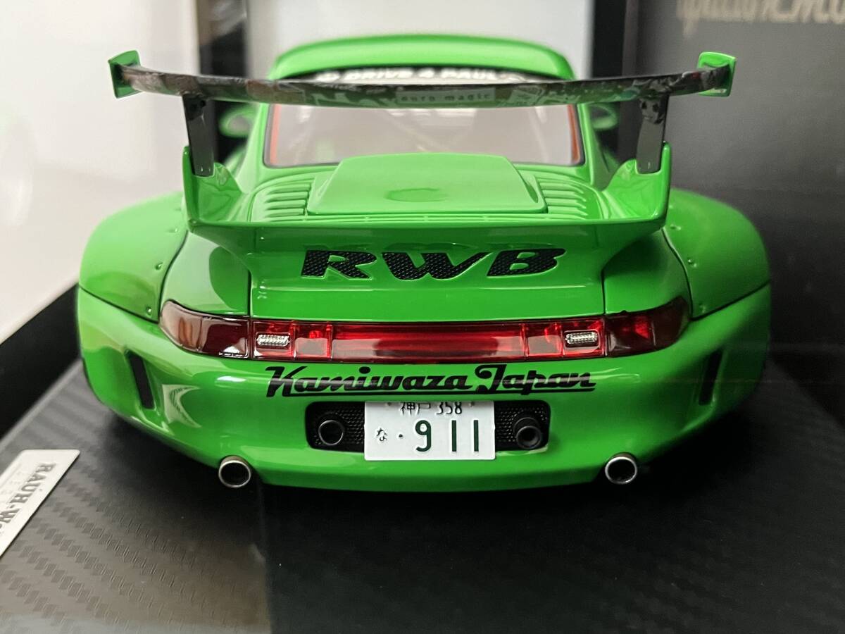 ignition model ignition model IG1953 1/18 RWB 993 Green Rough Rhythm KAMIWAZA JAPAN RAUH-Welt BEGRIFF breaking the seal goods that time thing out of print goods 