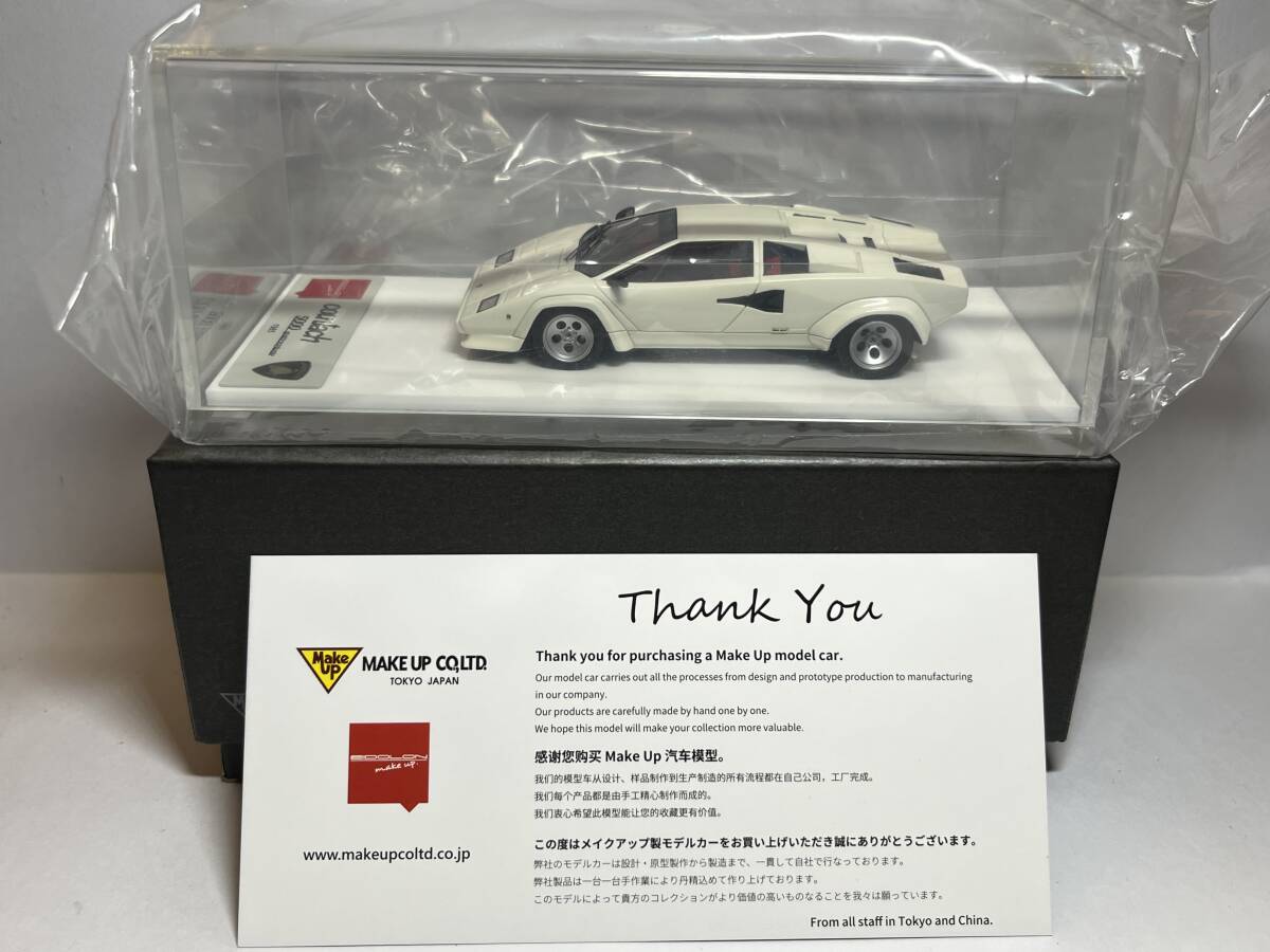 MAKE UP EIDOLON アイドロン 1/43 Lamborghini Countach LP5000 QV 1985 ランボルギーニ カウンタック LP5000 QV EM447B ホワイト 車体美品の画像10