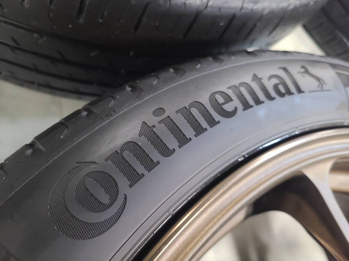 1000円売り切り！RAYS ボルクレーシングZE40 18インチ☆Continental 【225/45 R18】☆AMG CLA35外し☆タイヤホイール4本セット の画像7