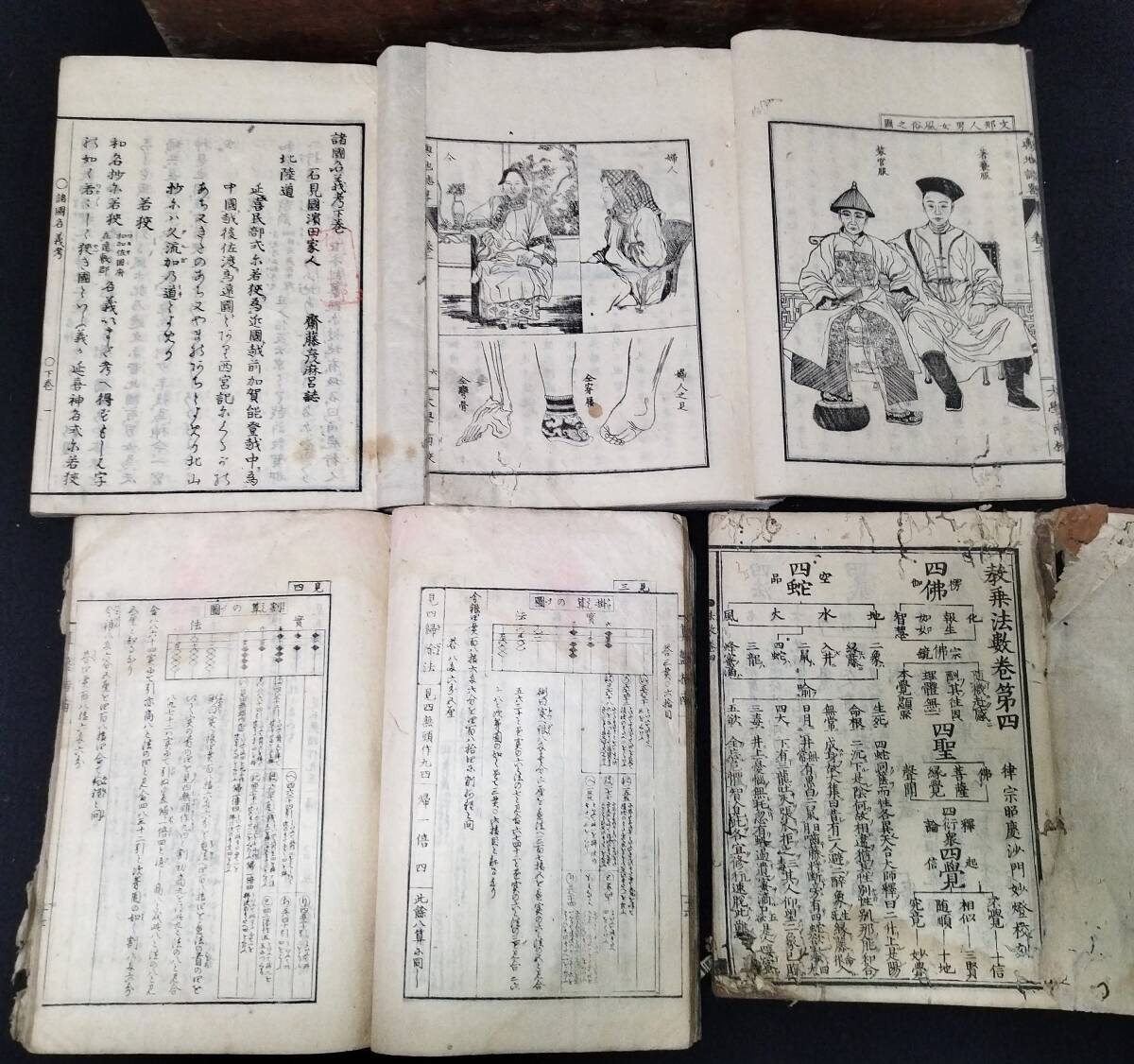 Y679 大量17kg以上◆和本まとめて◆絵入 日本史 漢籍 漢詩 中国 四書 往来物 国文学 木箱 江戸明治時代物木版骨董古美術古文書和本古書_画像9