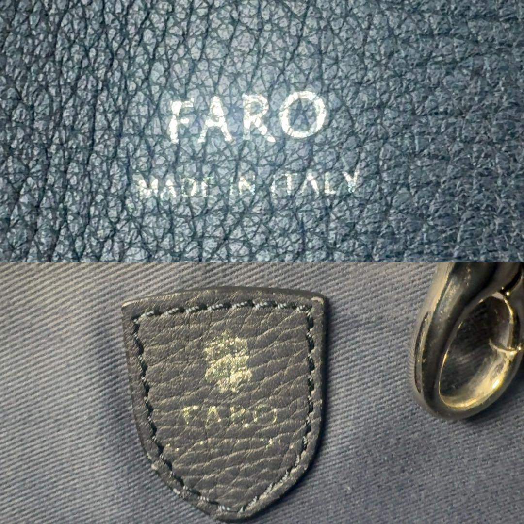 Faro ファーロ ファビオムース トートバッグ レザー 本革 紺 ネイビー手提げ 肩掛け A4収納可 大容量 メンズ_画像9