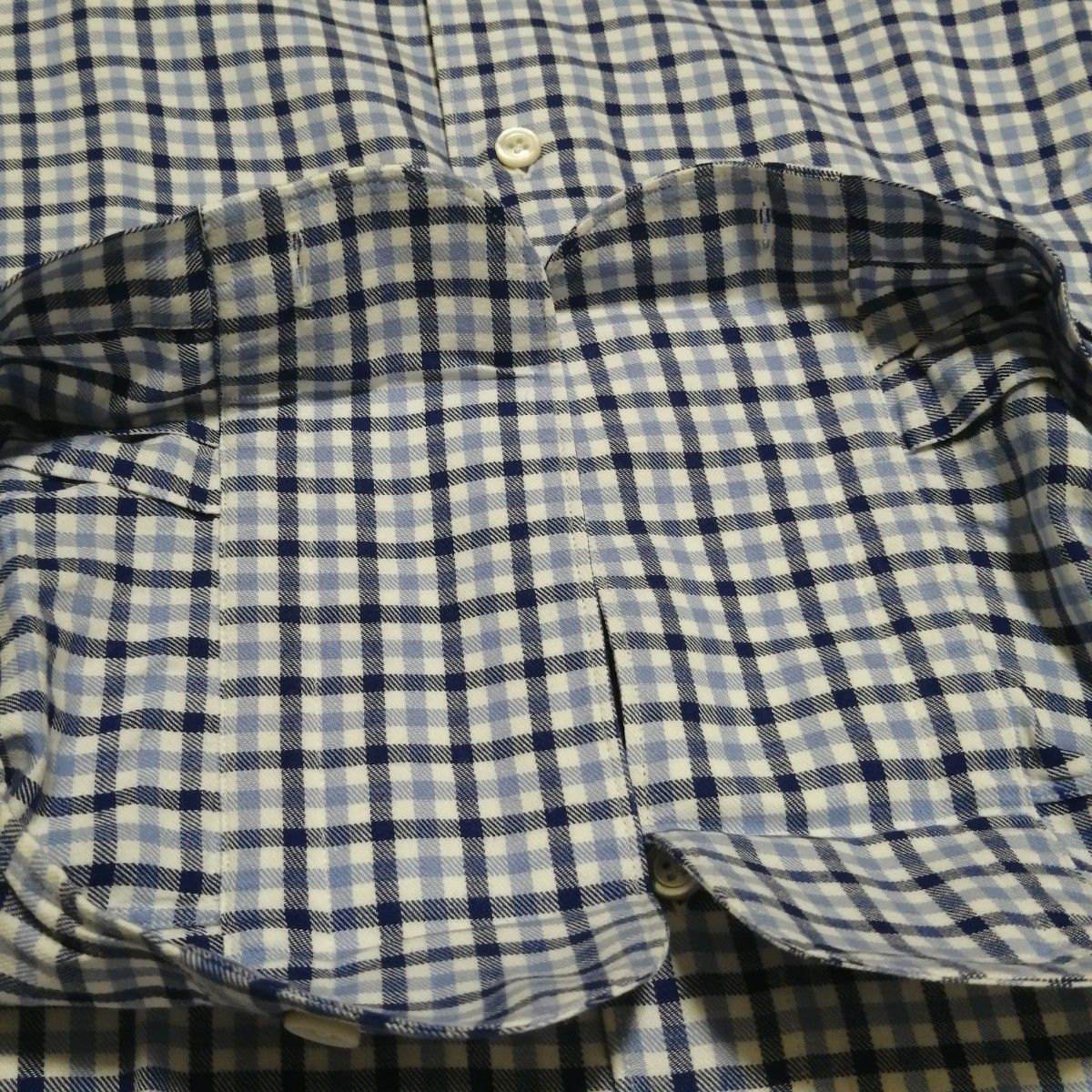 フィナモレ コットンシャツ 14.5-37イタリア製 長袖 チェック柄