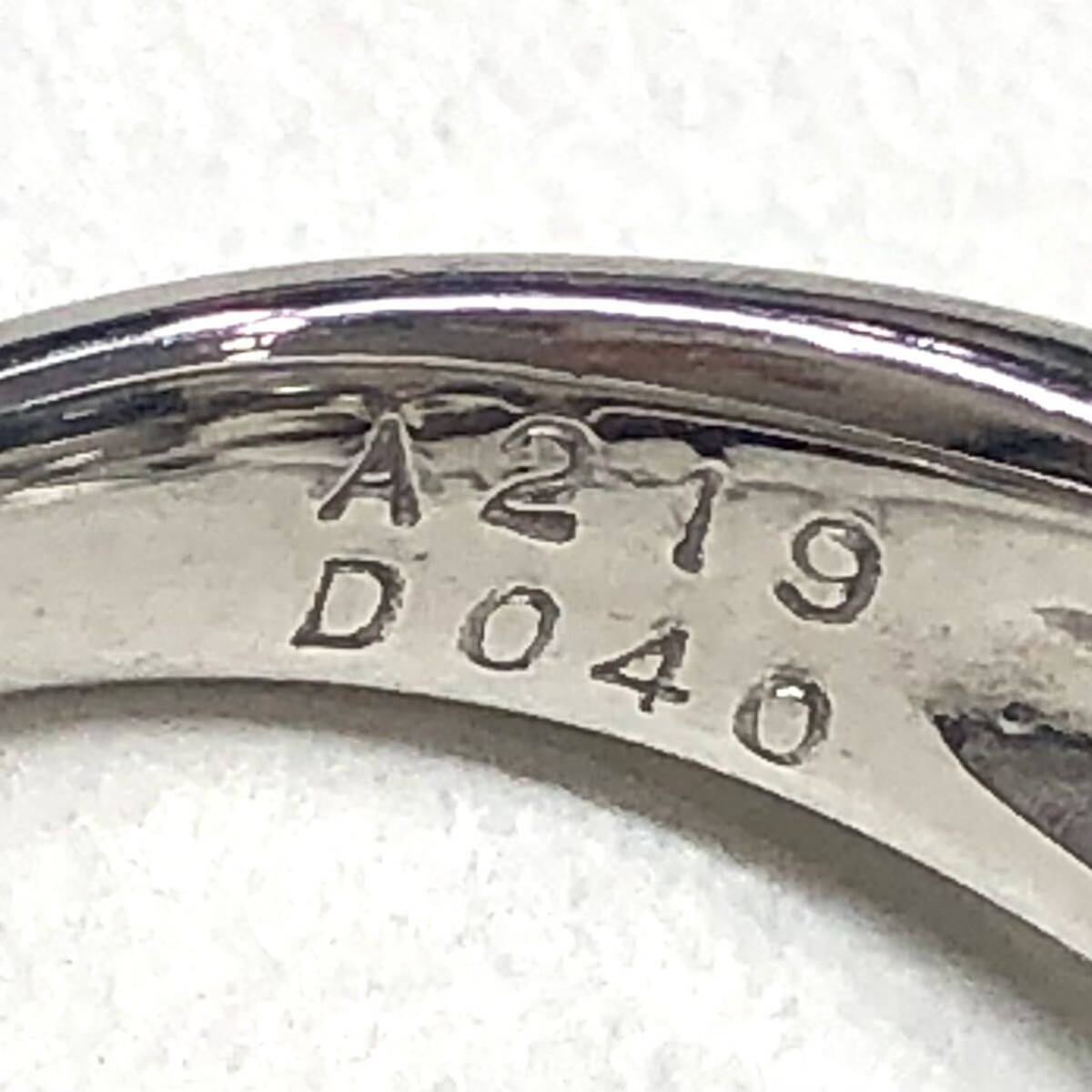 E03-1936☆クレサンベール・アレキサンドライトリング12.7g A.2.19ct D.0.40g PT900 約13号 ( 天然 diamond アレキサンドライト 指輪 ring)_画像7