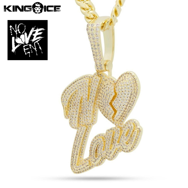 【ワンサイズ】King Ice×NLE Choppa キングアイス×NLE チョッパ ネックレス ゴールド No Love Necklace メンズ 男性 アクセサリー_画像1