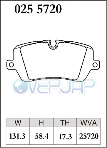 P0214659 / 0255720 DIXCEL Premium ブレーキパッド 1台分set ランドローバー RANGE ROVER SPORT LW3SA 3.0 V6 Supercharger HST(380ps)_画像3