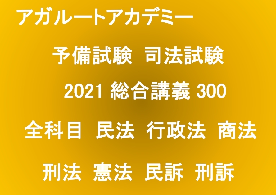  2021司法試験・予備試験 アガルート 総合講義300全科目 アガルートアカデミー_画像1