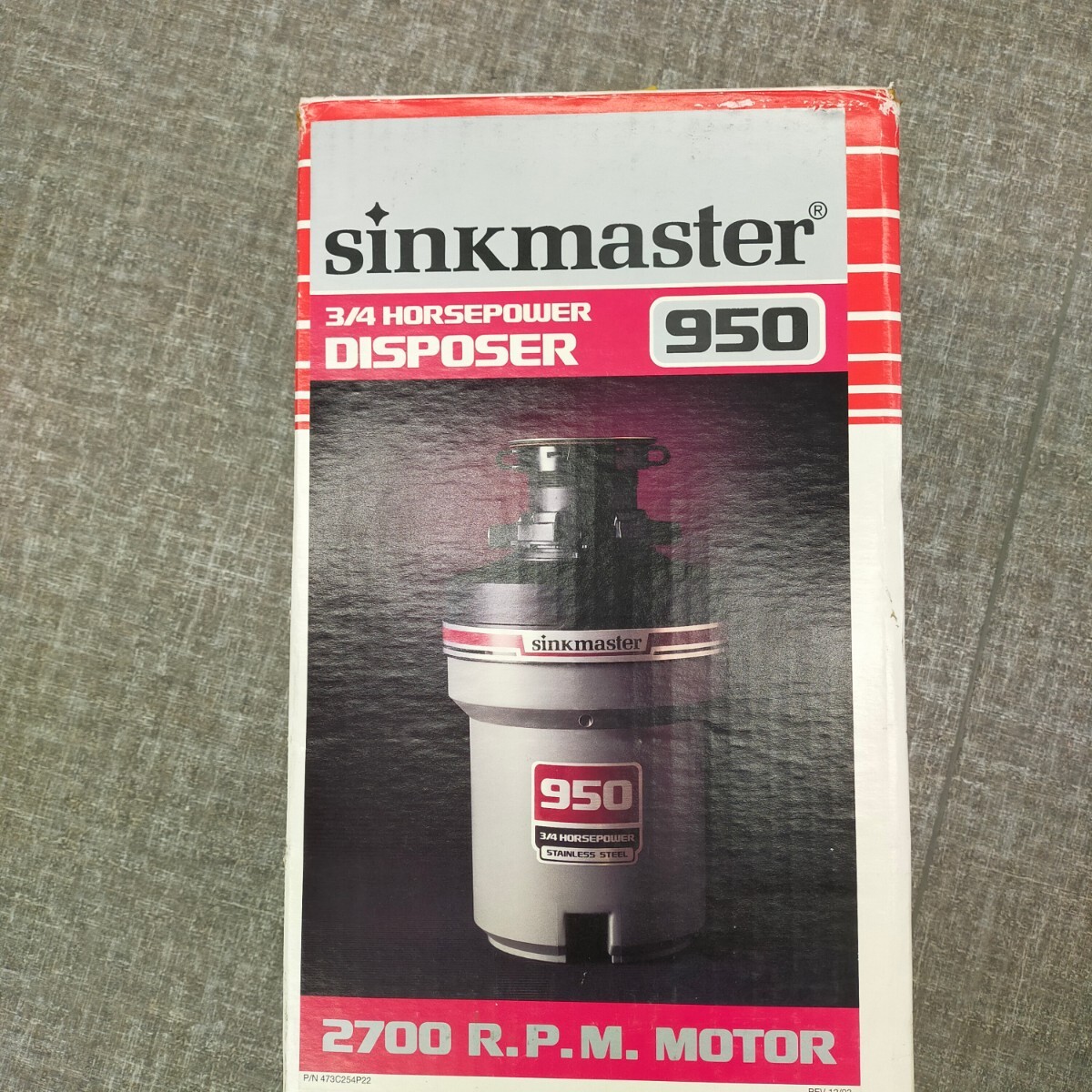す1312 ディスポーザー SINKMASTER シンクマスター DISPOSER 950 生ゴミ処理機の画像3