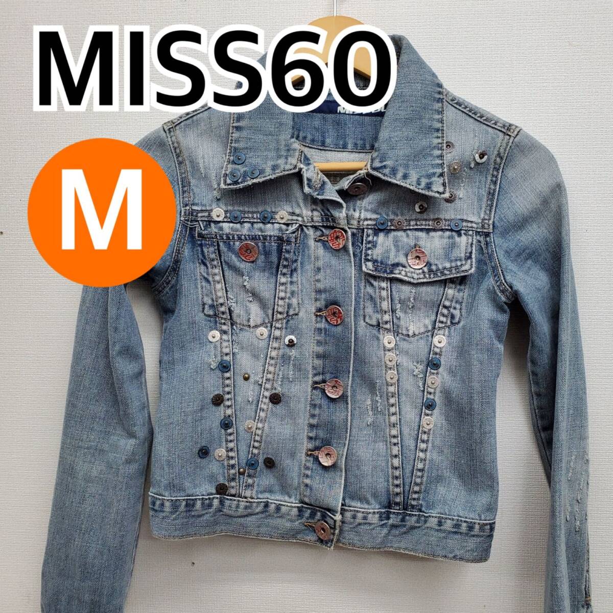 MISS60 ミスシックスティ デニムジャケット Gジャン 長袖 上着 ブルー