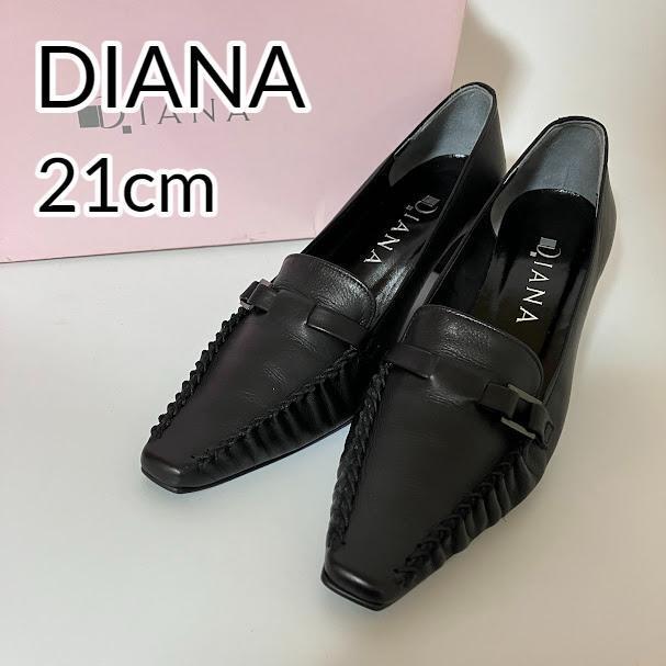 DIANA ダイアナ 靴 パンプス 黒 21cm 日本製【k629】_画像1