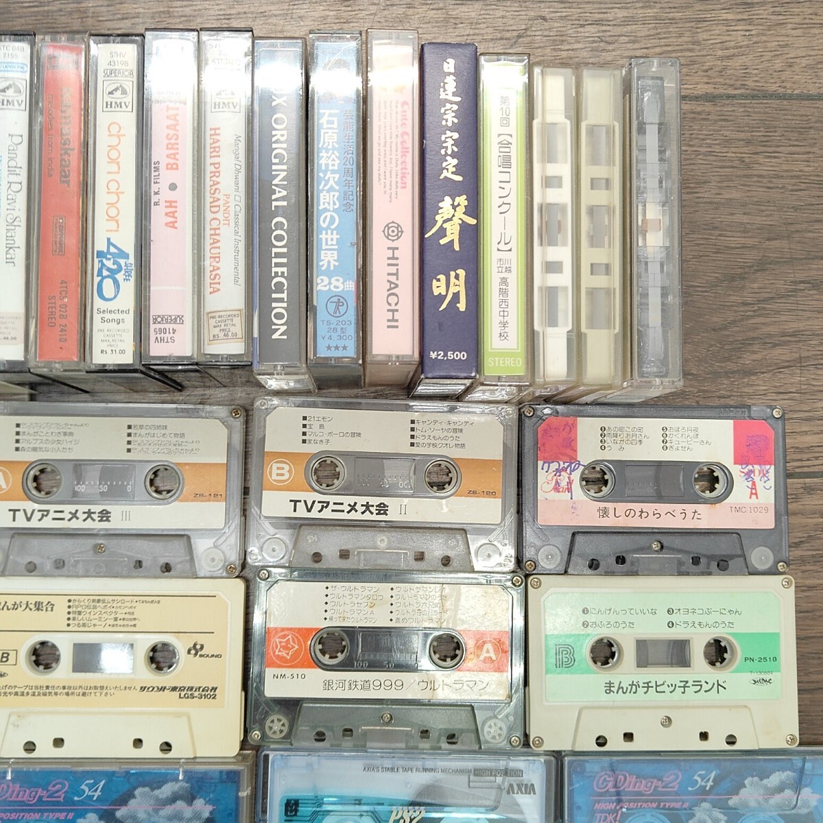 カセットテープ まとめ売り 80点以上 アニメ 音楽 ハイポジ ノーマル SONY AXIA maxell TDK テープ 使用済み有 まとめて 大量 SC_画像3