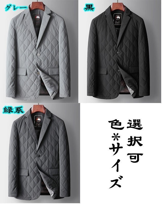 テーラードジャケット　ダウンジャケット　ビジネスコート　メンズ*新品　スーツ　ブルゾン　ライトアウター☆3色/M~4XLサイズ選択/1点_画像8