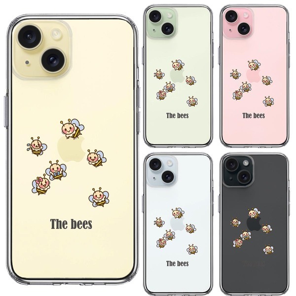 iPhone15Plus ケース クリア The Bees ミツバチ 蜂 可愛い スマホケース 側面ソフト 背面ハード ハイブリッド_画像2
