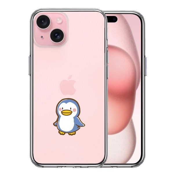 iPhone15 ケース クリア ペンギン スマホケース 側面ソフト 背面ハード ハイブリッド_画像1