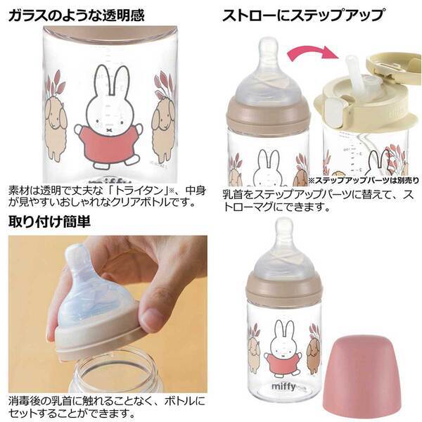 リッチェル ミッフィー おでかけミルクボトル プラスチック製ほ乳びん 0 3ヵ月頃_画像5