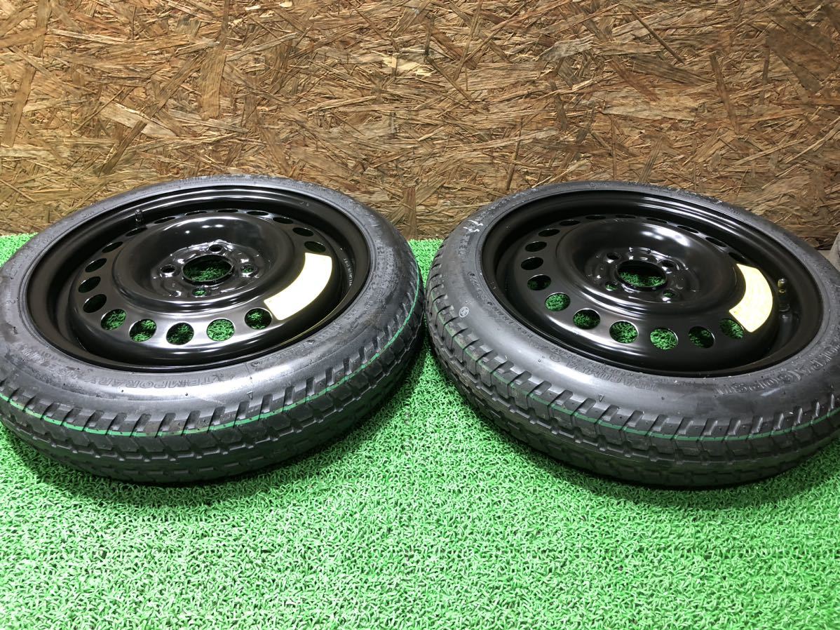 鉄チンホイール 15inch 4j × 125/70D15 PCD100 4穴 トレーラー タイヤ ホイールセットの画像2