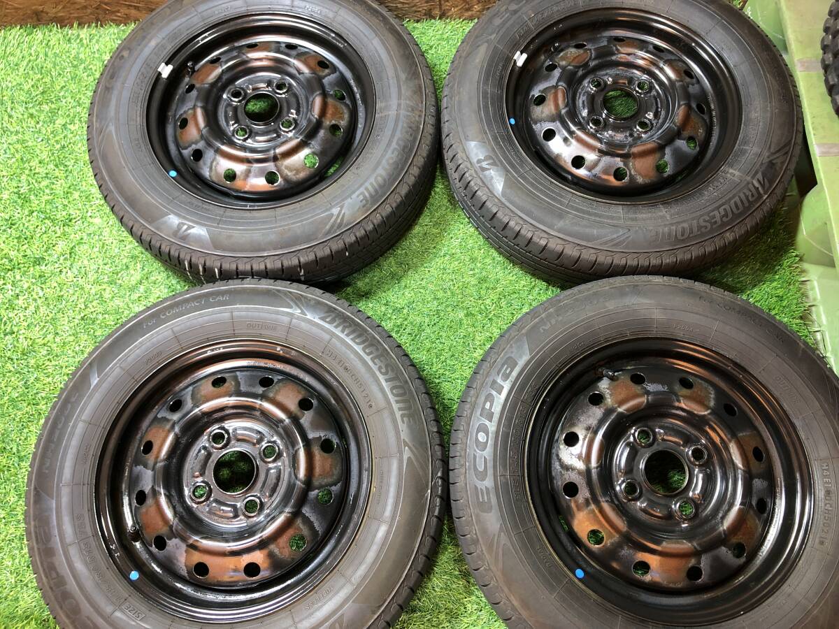 スズキ純正 13inch × 145/80R13 PCD100 4穴 MRワゴン アルト アルトバン スペーシア ワゴンR キャリイ エブリイ_画像3