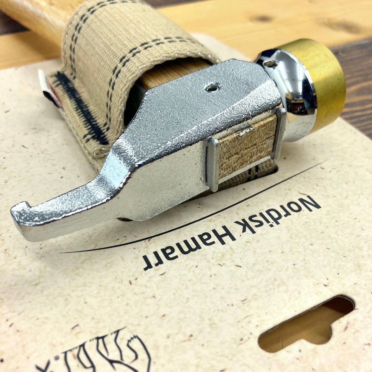送料無料 正規品 新品未使用 ノルディスク Nordisk ペグハンマー peg hammar 真鍮製ヘッド リアフック キャンプ用品 ギア アウトドア道具の画像4