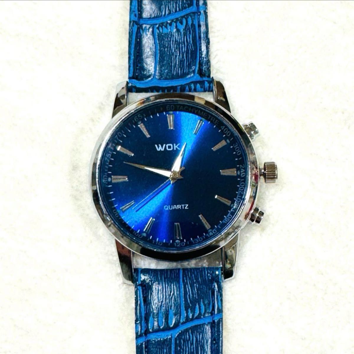 【お買い得！】メンズ腕時計 クォーツ腕時計 ビジネス ギフト プレゼント 青