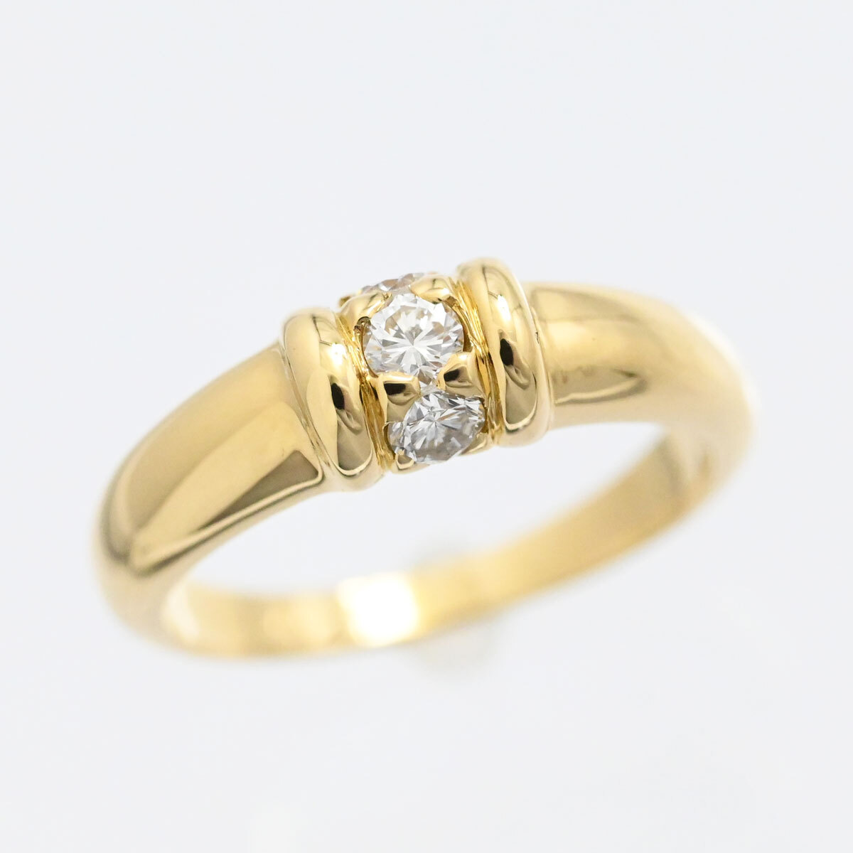 上等な ヴァンクリーフ&アーベル 750YG イエローゴールド ダイヤ 0.22ct リング 8.5号 レディース 3446 指輪
