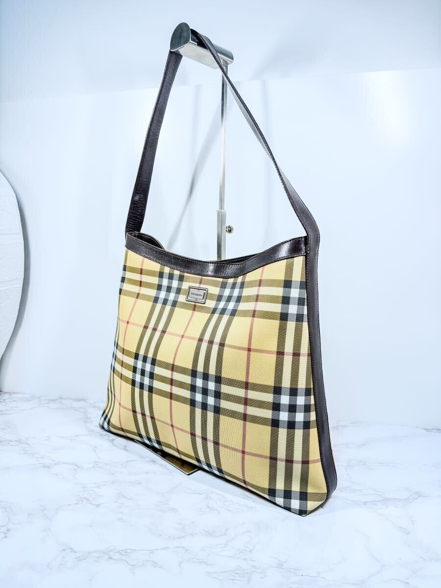 【美品】バーバリー BURBERRY PVC レザー　ノバチェック　総柄　ビジネスバッグ　トートバッグ ハンドバッグ ワンショルダーバッグ _画像5