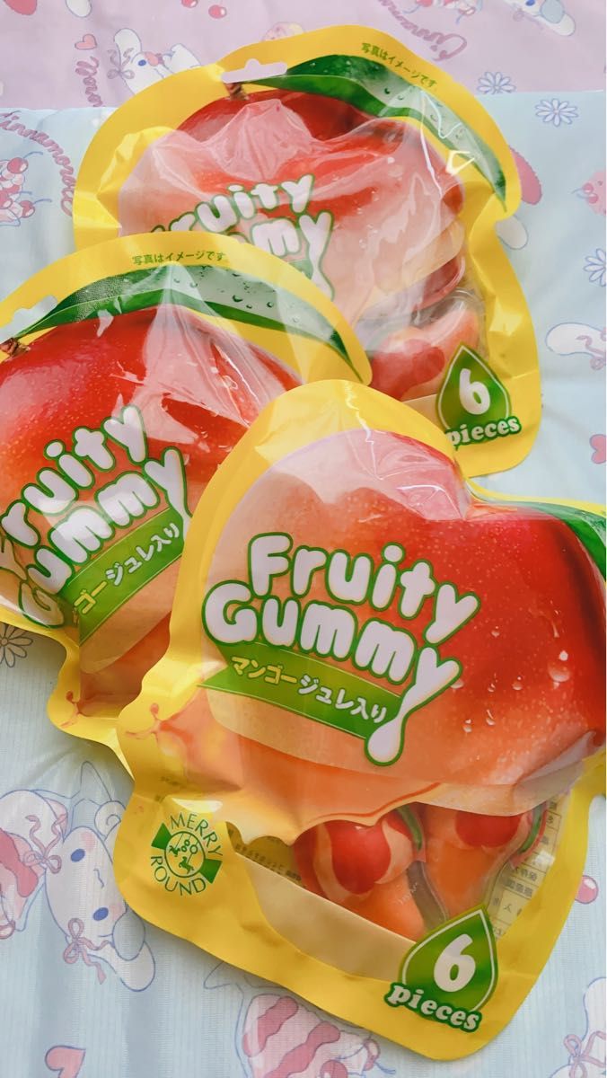 【4袋セット】フルーティグミ マンゴー マンゴー風味 韓国 マンゴージュレ入り　グミ　お菓子　もちもち　即日発送　即購入可