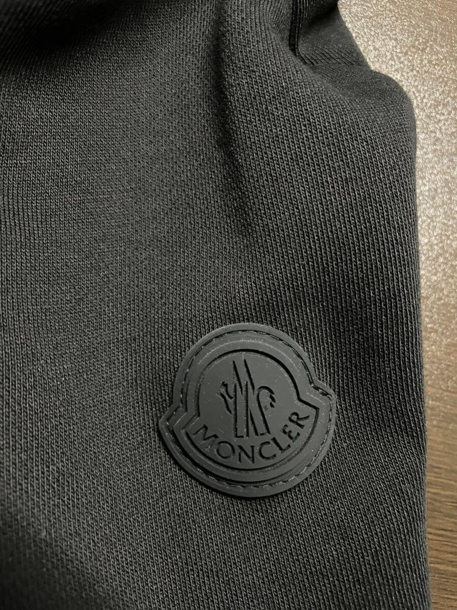 2023 モンクレール ラインロゴ刺繍 パーカー ブルゾン ブラック MONCLER 国内正規品 #A1の画像4