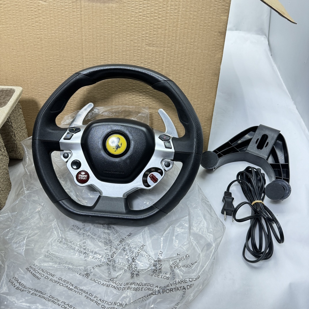 THRUSTMASTER TX Ferrari 458 Italia Edition racing wheel used power supply operation verification ending 