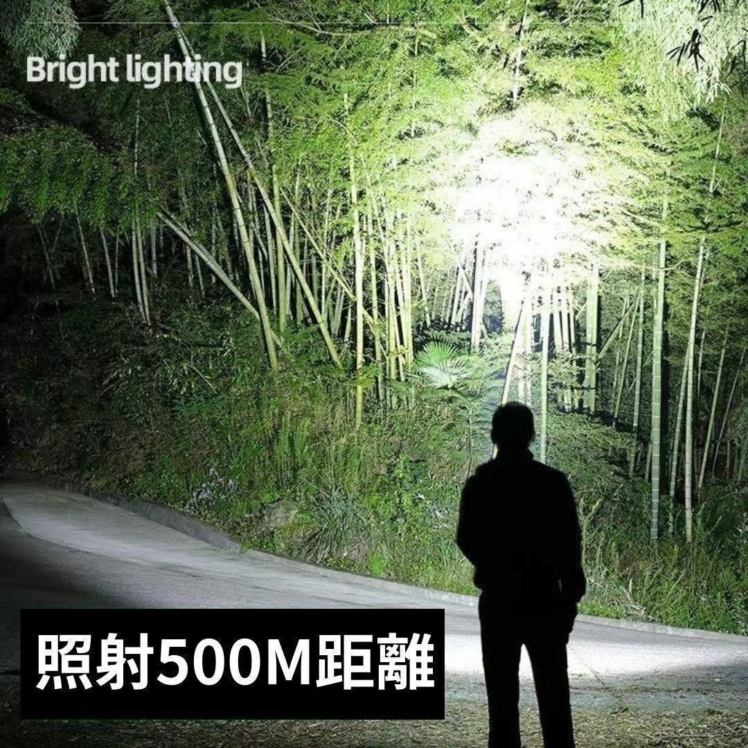 【大人気♪】ズーミングライト 強力照射 LEDライト 小型 懐中電灯 登山 防災 USB充電式 小型軽量　3段階照明　ズーム照射_画像2