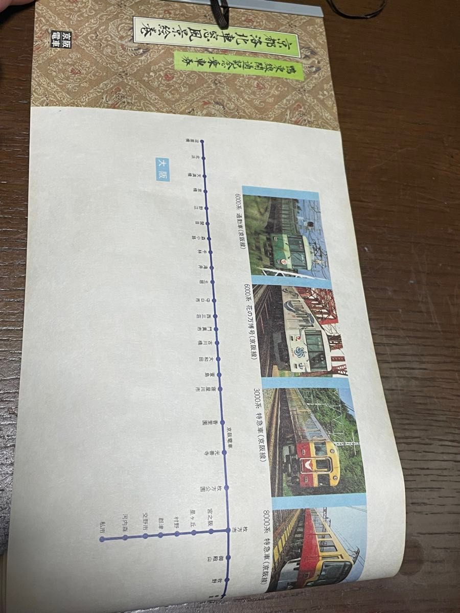 京阪電車 鴨東線開通記念乗車券 京都洛北車窓風 景絵巻 掛軸