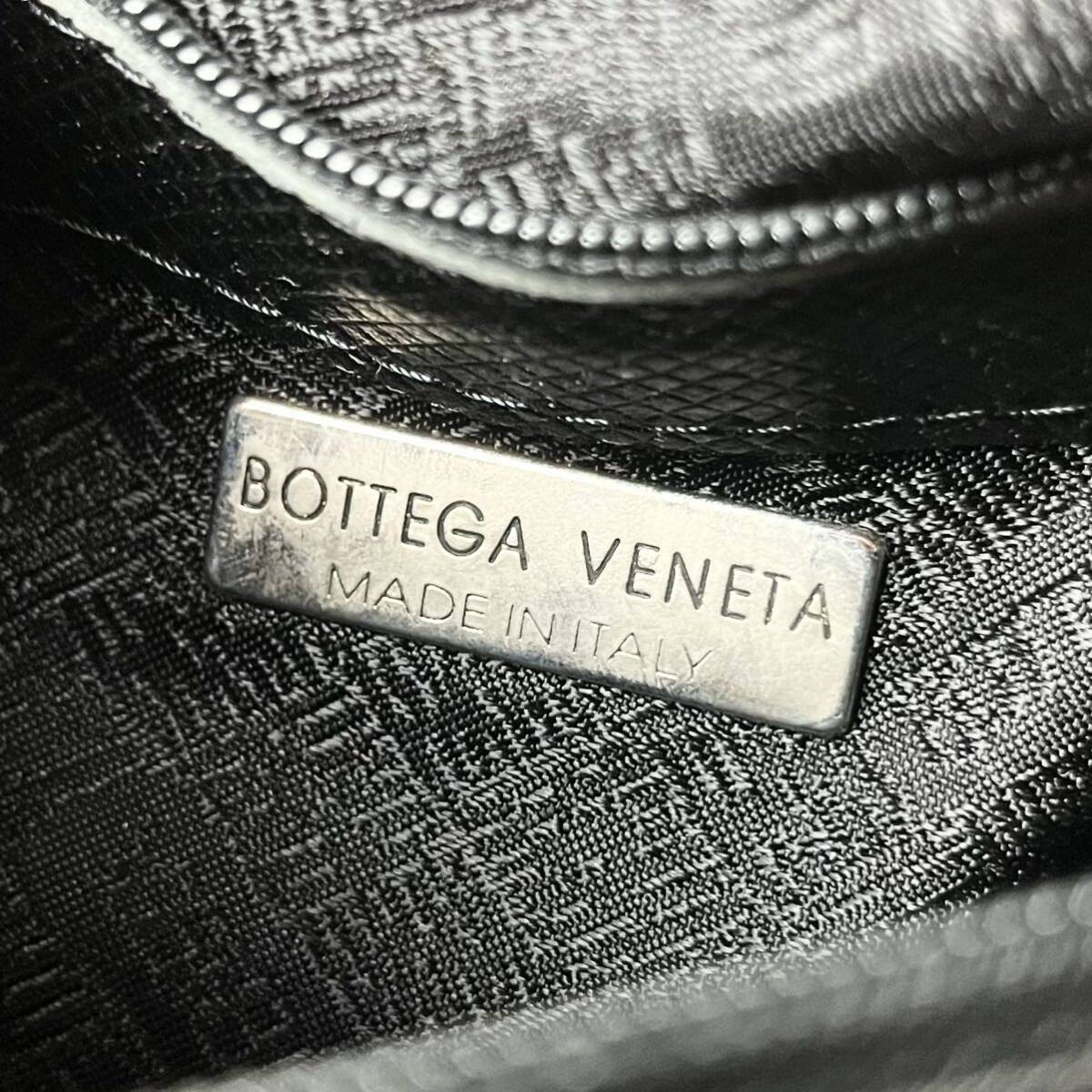 【至極の逸品】 BOTTEGA VENETA ボッテガ ヴェネタ がま口 ナイロン × レザー 2way ショルダーバッグ セカンドバッグ レディース ブラック_画像8