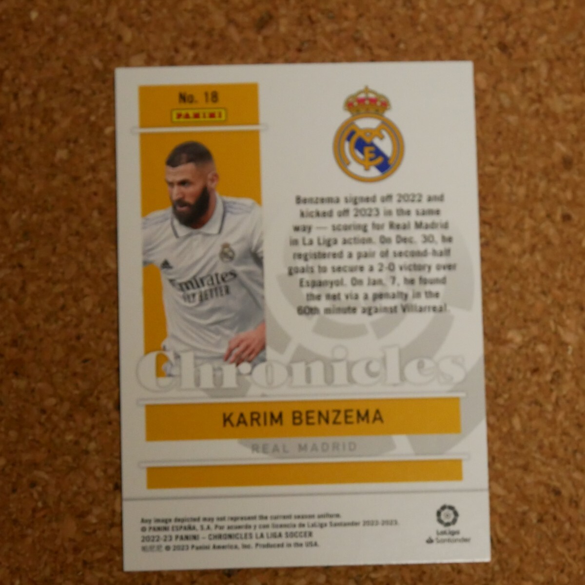 panini chronicles soccer Karim Benzema パニーニクロニクルズサッカー カリム・ベンゼマ レアル・マドリード フランスの画像2