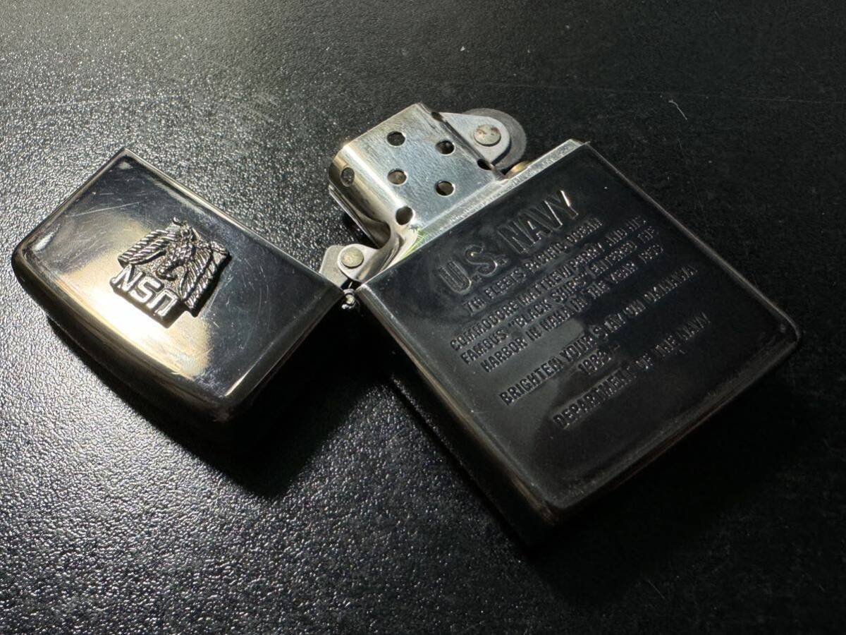 ZIPPO / U.S.NAVY 1992 year made metal pasting Zippo black 