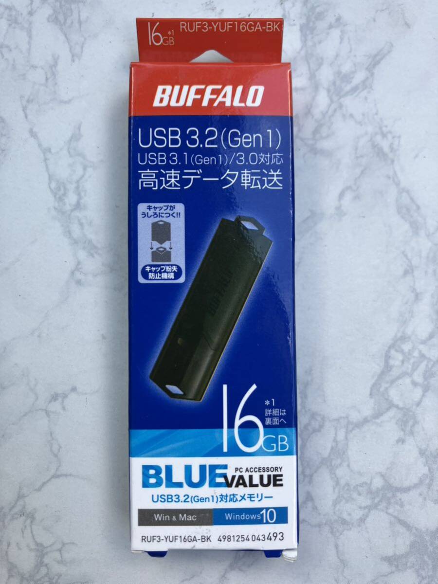 バッファロー RUF3-YUF16GA-BK USB3.1(Gen)／USB3.0対応USBメモリー 16GB ブラックモデル　他にも色々出品しています_画像1