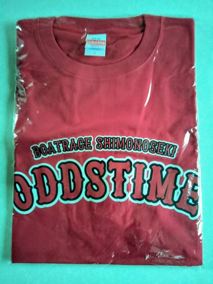  new goods unopened boat race Shimonoseki T-shirt red oz time red 